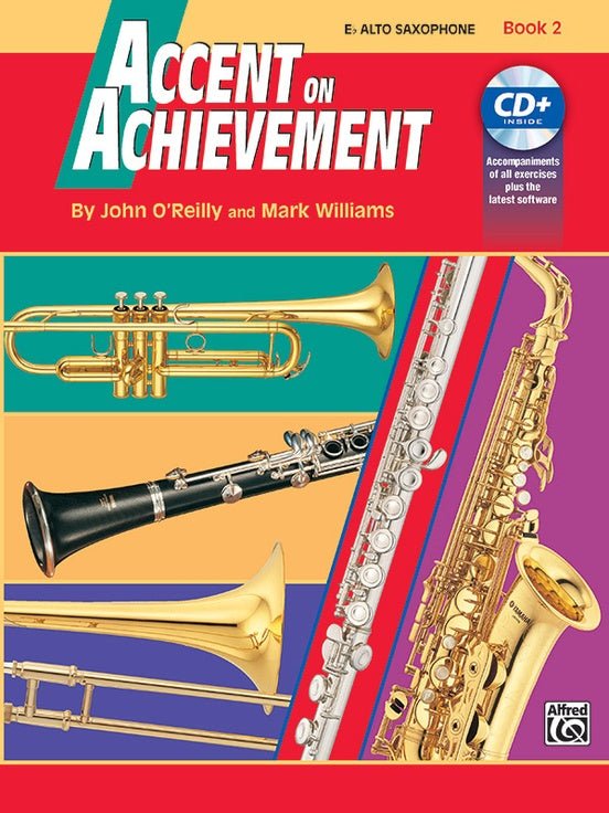 Accent on Achievement, Book 2 for E-flat Alto Saxophone Book & CD Default Alfred Music Publishing Music Books for sale canada