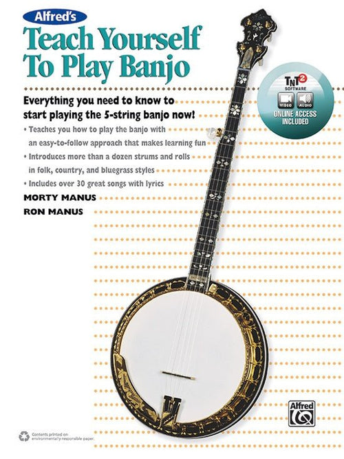 Alfred's Teach Yourself To Play Banjo Online Audio Book & Online Access Alfred Music Publishing Music Books for sale canada
