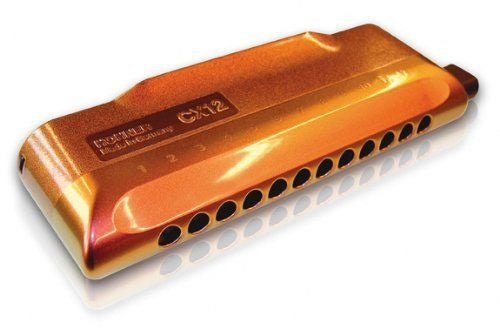 Hohner 7545/48 'CX12 Jazz' Chromatic Harmonica (Red to Gold) Hohner Inc, USA Harmonica for sale canada
