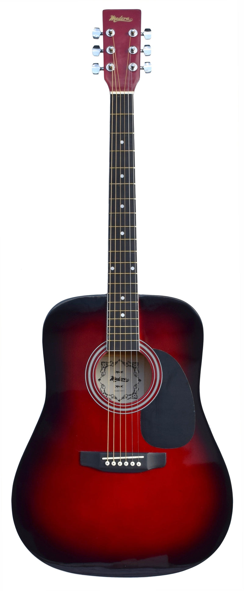 Madera LD411 Acoustic Full Size Guitar Red Burst Madera Instrument for sale canada