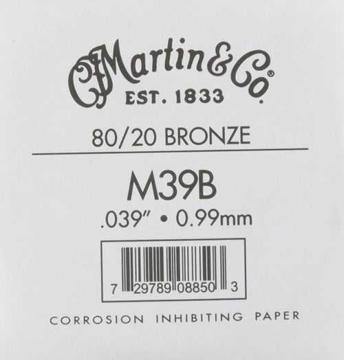 Martin & Co M39B Single Guitar String Acoustic Bronze 0.99mm Martin & Co. Stringed Accessories for sale canada