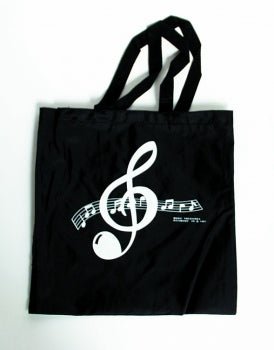 Music Note Tote Bag Treble Clef - Black Music Treasures Accessories for sale canada