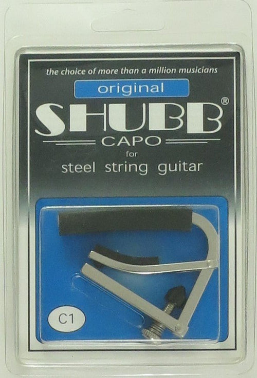 Shubb Capo for Steel String Guitar Silver C1 Shubb Guitar Accessories for sale canada