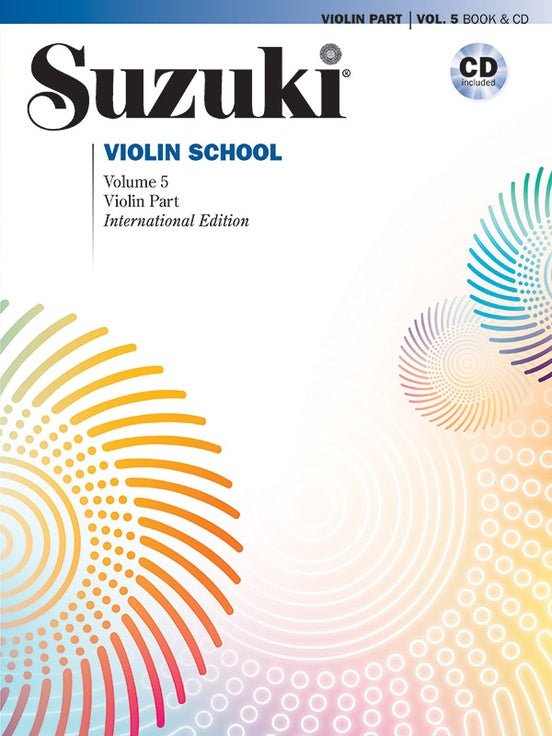 Suzuki Violin School, Volume 5, Book & CD, International Edition Alfred Music Publishing Music Books for sale canada