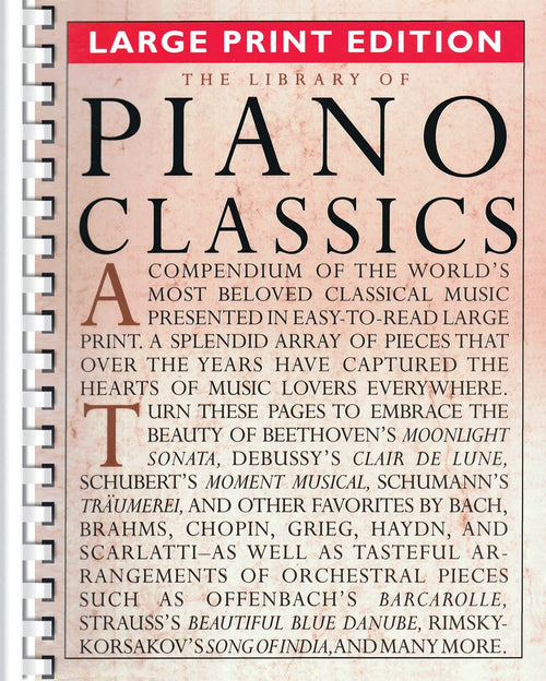 The Library of Piano Classics - Large Print Edition, Piano Solo Default Hal Leonard Corporation Music Books for sale canada