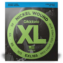 D'Addario Bass Strings EXL165 Nickel Round Wound Custom Light LONG SCALE 45-105