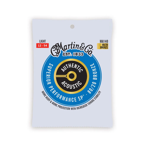 Martin MA190 Authentic Acoustic SP® Guitar Strings 80/20 Bronze 12-54
