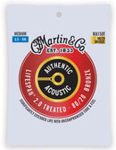 Martin MA150T Lifespan Treated 80/20 Bronze Authentic Acoustic Guitar Strings Medium 13-56