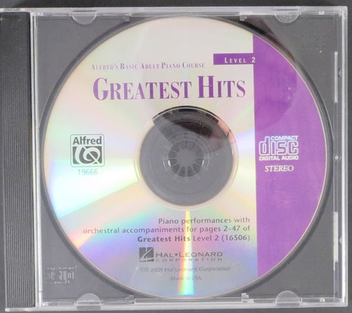 Alfred's Basic Adult Piano Course: Greatest Hits Level 2 (CD) Alfred Music Publishing CD for sale canada