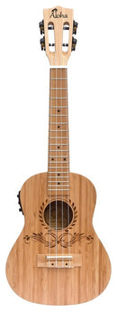 ALOHA UB713E BAMBOO SOLID TOP SIDE&BACK CONCERT UKULELE WITH ACTIVE EQ + TUNER, Hamilton,Canada