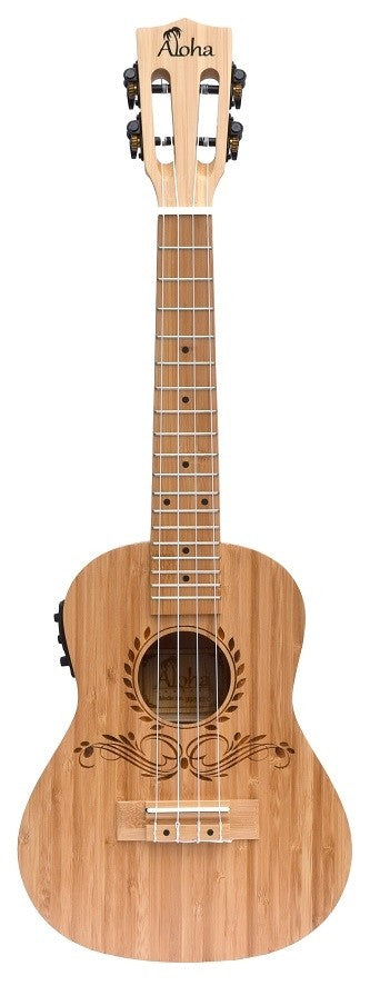 ALOHA UB713E BAMBOO SOLID TOP SIDE&BACK CONCERT UKULELE WITH ACTIVE EQ + TUNER, Hamilton,Canada