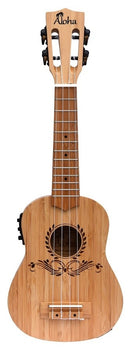 ALOHA UB713E BAMBOO SOLID TOP SIDE&BACK SOPRANO UKULELE WITH ACTIVE EQ + TUNER,Hamilton,Canada