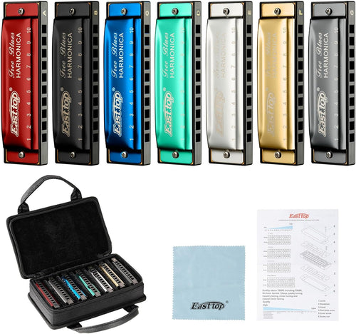 East Top T003 - 7 Diatonic Harmonica Set of 7 East Top Harmonica for sale canada