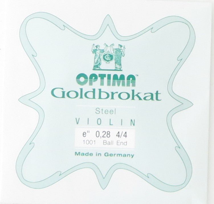 Goldbrokat Violin E String 4/4, Ball End,0.28 mm Optima Violin Accessories for sale canada
