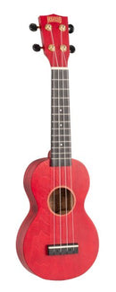Mahalo Slimline Series Soprano Ukulele With Carry Bag, Transparent Red Mahalo Ukulele for sale canada