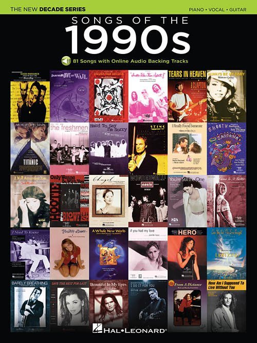 The New Decade Series Songs of The 1990s P/V/G Hal Leonard Corporation Sheet Music for sale canada
