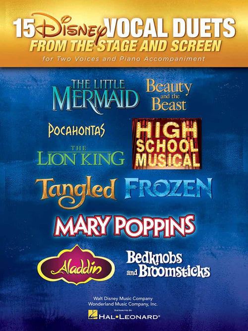 15 Disney Vocal Duets Hal Leonard Corporation Music Books for sale canada