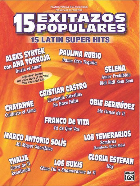 15 Exitazos Populares (15 Latin Super Hits) Default Alfred Music Publishing Music Books for sale canada