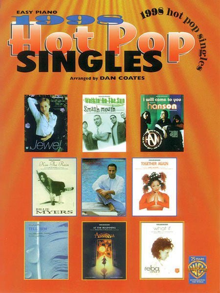 1998 Hot Pop Singles, Easy Piano Alfred Music Publishing Music Books for sale canada