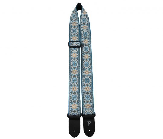 2” THE HOPE COLLECTION BLUE MANDALA GUITAR STRAP Perri's Guitar Accessories for sale canada