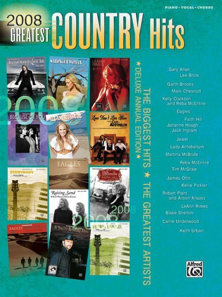 2008 Greatest Country Hits Deluxe Annual Edition Default Alfred Music Publishing Music Books for sale canada