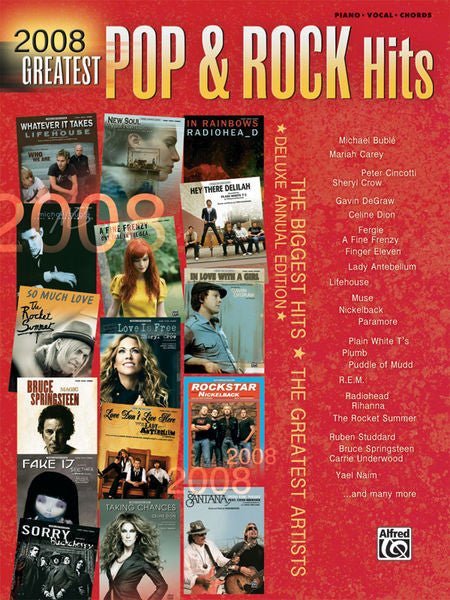 2008 Greatest Pop & Rock Hits The Biggest Hits Default Alfred Music Publishing Music Books for sale canada