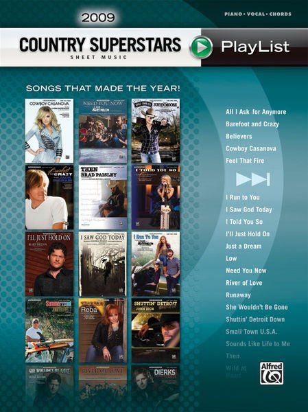 2009 Country Superstars Sheet Music Playlist Songs That Made the Year! Default Alfred Music Publishing Music Books for sale canada