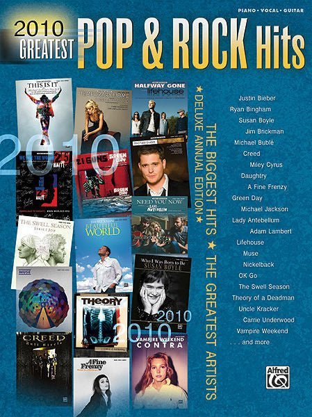 2010 Greatest Pop & Rock Hits The Biggest Hits * The Greatest Artists (Deluxe Annual Edition) Default Alfred Music Publishing Music Books for sale canada