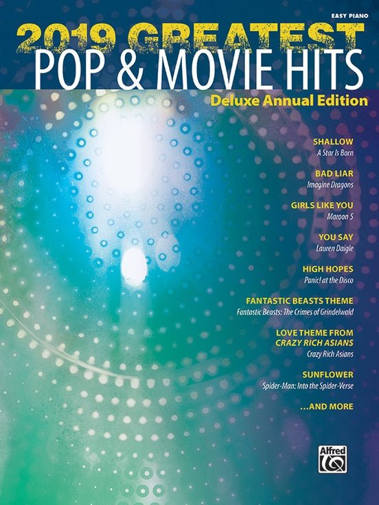 2019 Greatest Pop & Movie Hits Easy Piano Alfred Music Publishing Music Books for sale canada