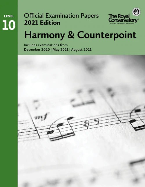 2021 Official Examination Papers: Level 10 Harmony & Counterpoint Frederick Harris Music Music Books for sale canada