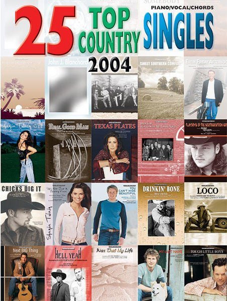 25 Top Country Singles 2004 - P/V/G Default Alfred Music Publishing Music Books for sale canada