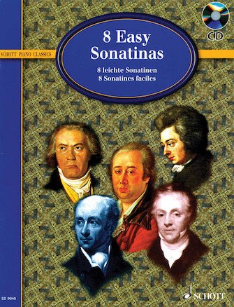 8 Easy Sonatinas From Clementi to Beethoven (Book & CD) Default Hal Leonard Corporation Music Books for sale canada