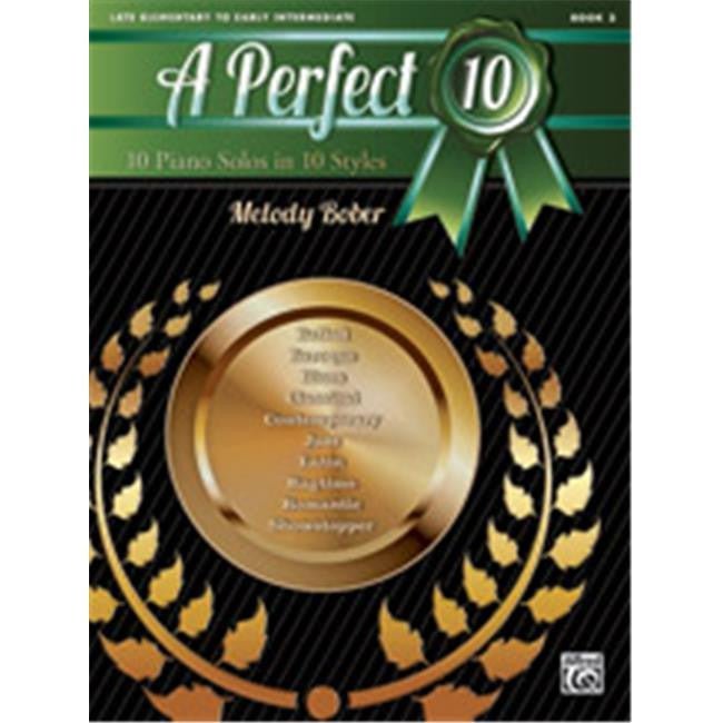 A Perfect 10, Book 2, 10 Piano Solos in 10 Styles Default Alfred Music Publishing Music Books for sale canada