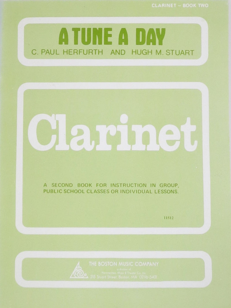 A Tune A Day - Clarinet Book Two Boston Music Company Music Books for sale canada