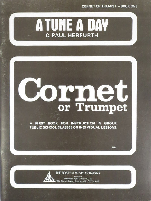 A Tune A Day - Cornet Or Trumpet, Book One Boston Music Company Music Books for sale canada
