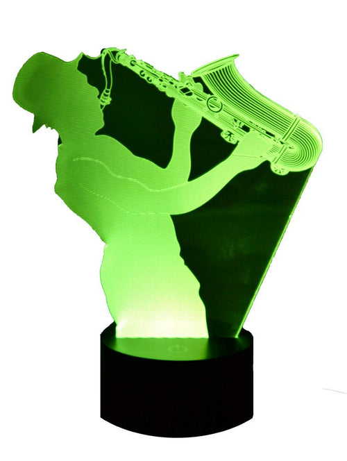 Acrylic Color Changing 3D Lamps - Sax Player Aim Gifts Accessories for sale canada