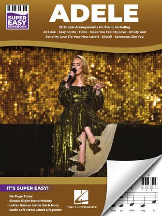 ADELE – SUPER EASY SONGBOOK Hal Leonard Corporation Music Books for sale canada