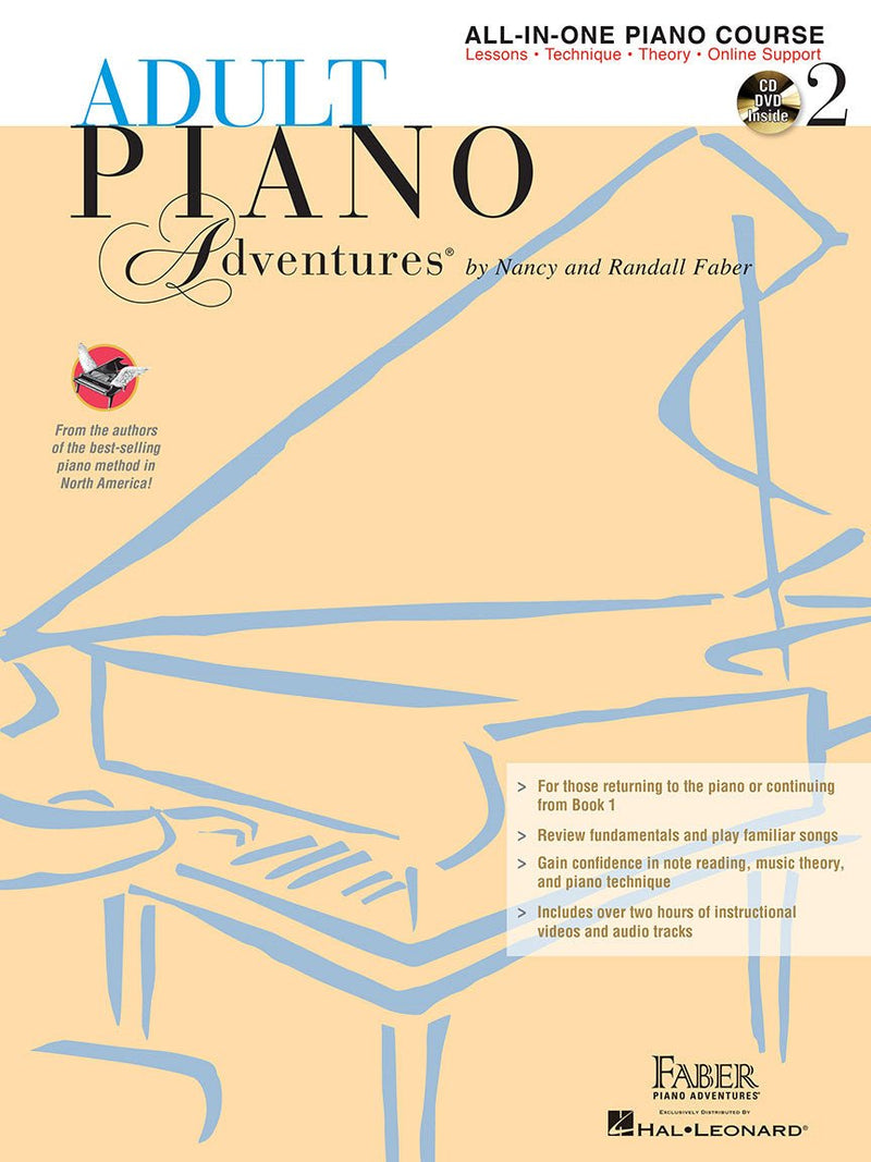 Adult Piano Adventures All-in-One Lesson Book 2 (Book/CD/DVD) Default Hal Leonard Corporation Music Books for sale canada