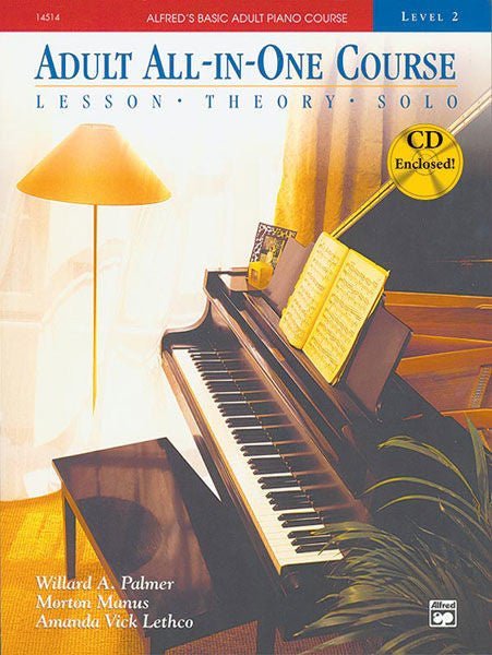Alfred's Basic Adult All-in-One Course, Book 2 Lesson * Theory * Solo with CD Default Alfred Music Publishing Music Books for sale canada