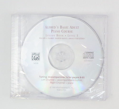 Alfred's Basic Adult Piano Course: Lesson Book, Level 1, CD Default Alfred Music Publishing CD for sale canada