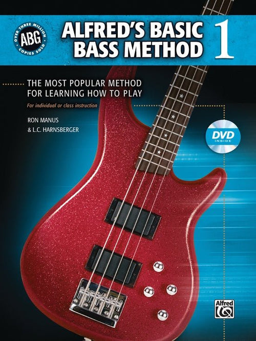 Alfred's Basic Bass Method 1 (Book & DVD) Alfred Music Publishing Music Books for sale canada