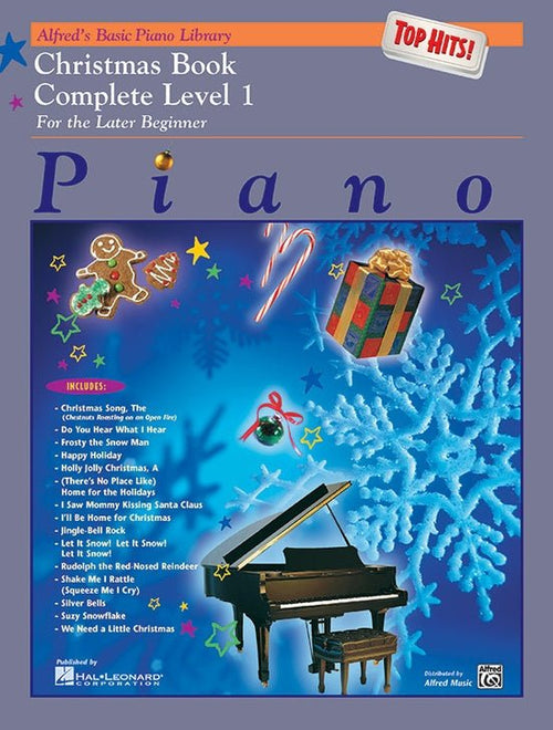 Alfred's Basic Piano Course: Christmas Book - Top Hits ! - Complete Level 1 Alfred Music Publishing Music Books for sale canada