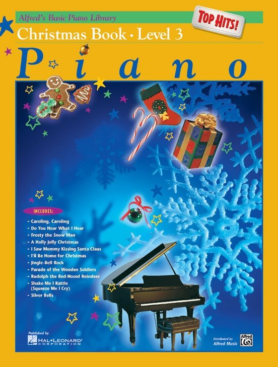 Alfred's Basic Piano Course: Christmas Book - Top Hits ! - Complete Level 3 Alfred Music Publishing Music Books for sale canada