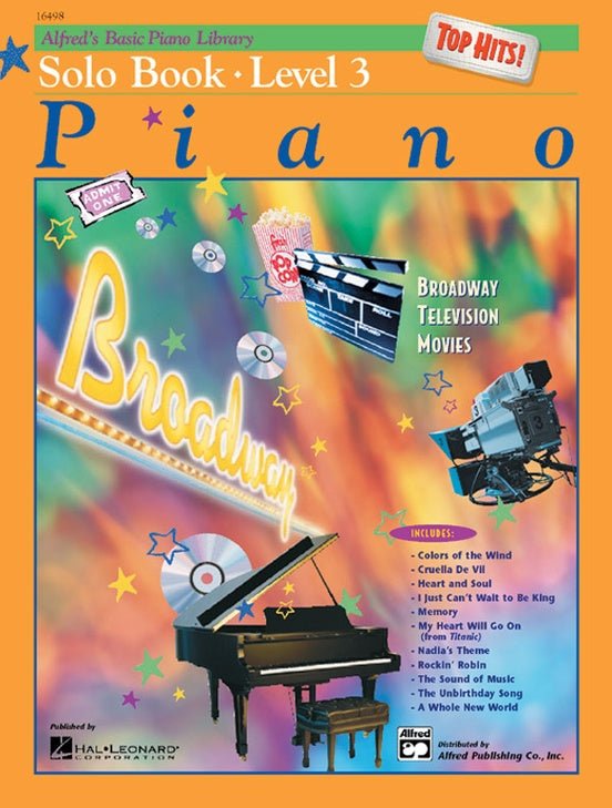 Alfred's Basic Piano Course: Top Hits! Solo Book 3, with CD Default Alfred Music Publishing Music Books for sale canada