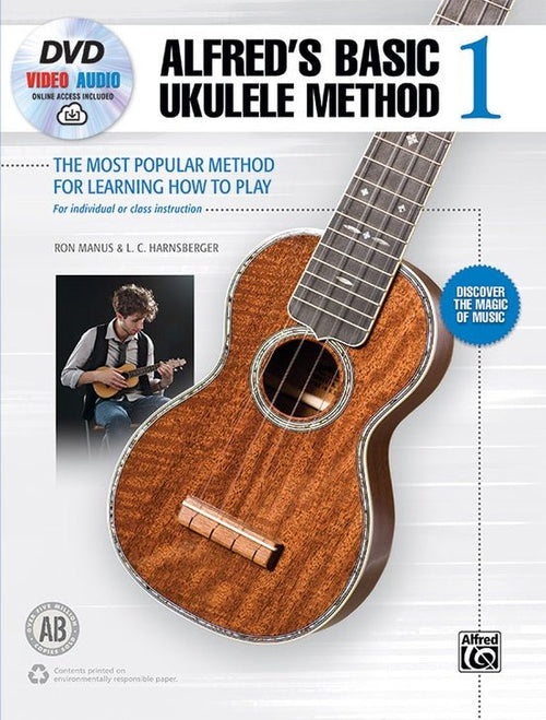 Alfred's Basic Ukulele Method 1- Book, DVD & Online Video/Audio Alfred Music Publishing Music Books for sale canada