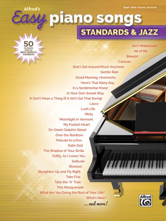 Alfred's Easy Piano Songs: Standards & Jazz Alfred Music Publishing Music Books for sale canada