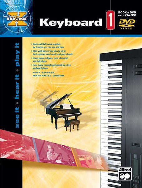 Alfred's MAX™ Keyboard 1, Book & DVD Default Alfred Music Publishing Music Books for sale canada