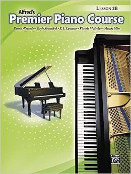 Alfred's Premier Piano Course, Lesson 2B Alfred Music Publishing Music Books for sale canada
