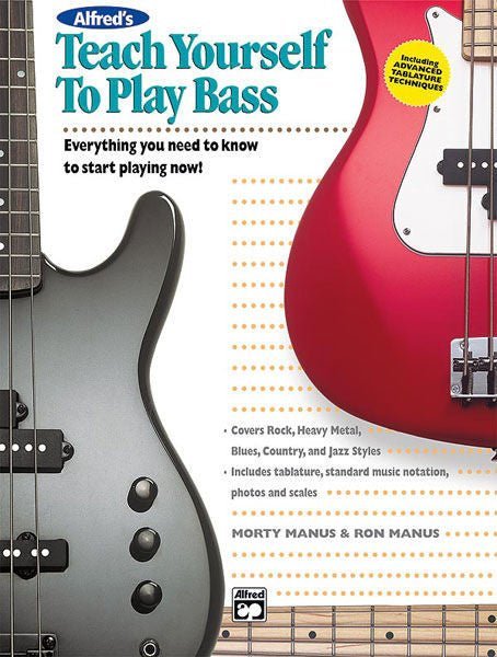 Alfred's Teach Yourself to Play Bass Guitar (Book & CD) Default Alfred Music Publishing Music Books for sale canada