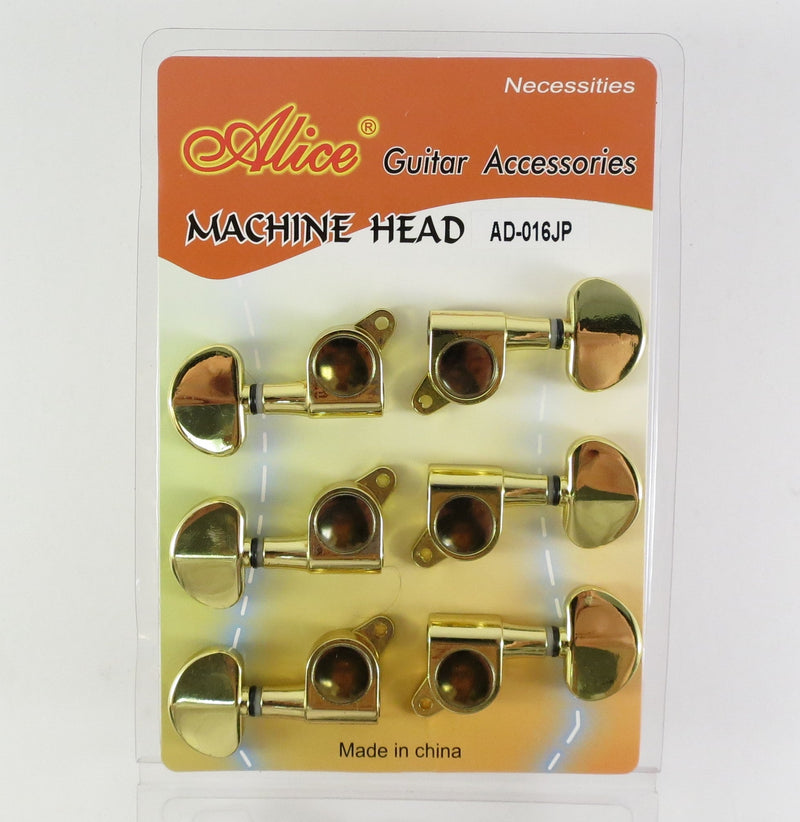 Alice Machine Heads Set of 6 for Guitar Chrome - 3+3 Alice Guitar Accessories for sale canada